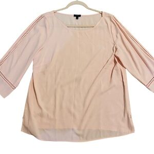 Talbots Light Pink Blouse with 3/4 Sleeves Size X